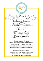 Invitation to join Junior Cotillion